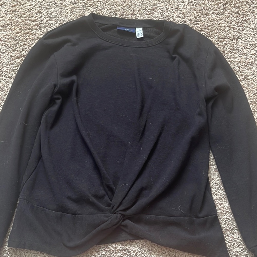black sweater